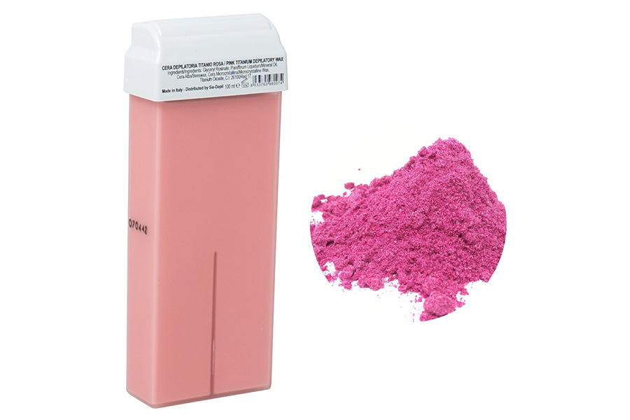 Pink depilatory wax